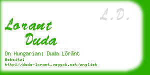 lorant duda business card